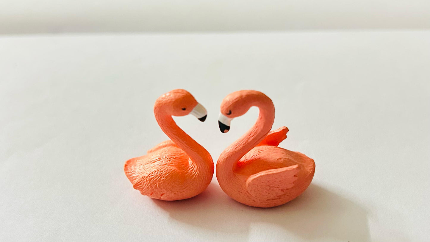 Miniature Pink Swan – Grace in Tiny Form (Set of 2)