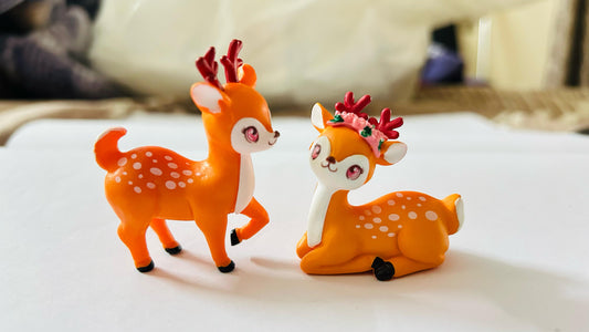 Miniature Deer Set of 2 – Graceful Woodland Charm