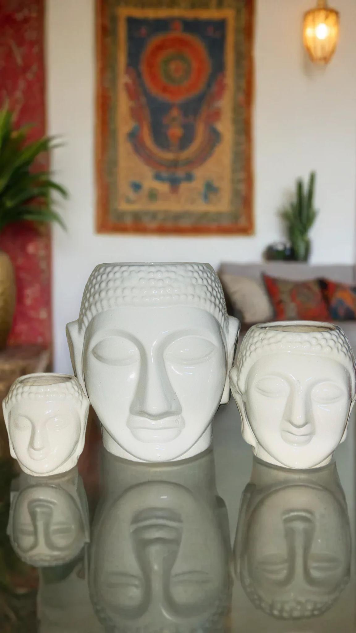 Set of 3 buddha Planters