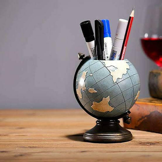 Globe-Shaped Multipurpose Holder – Pen Stand & Mini Planter